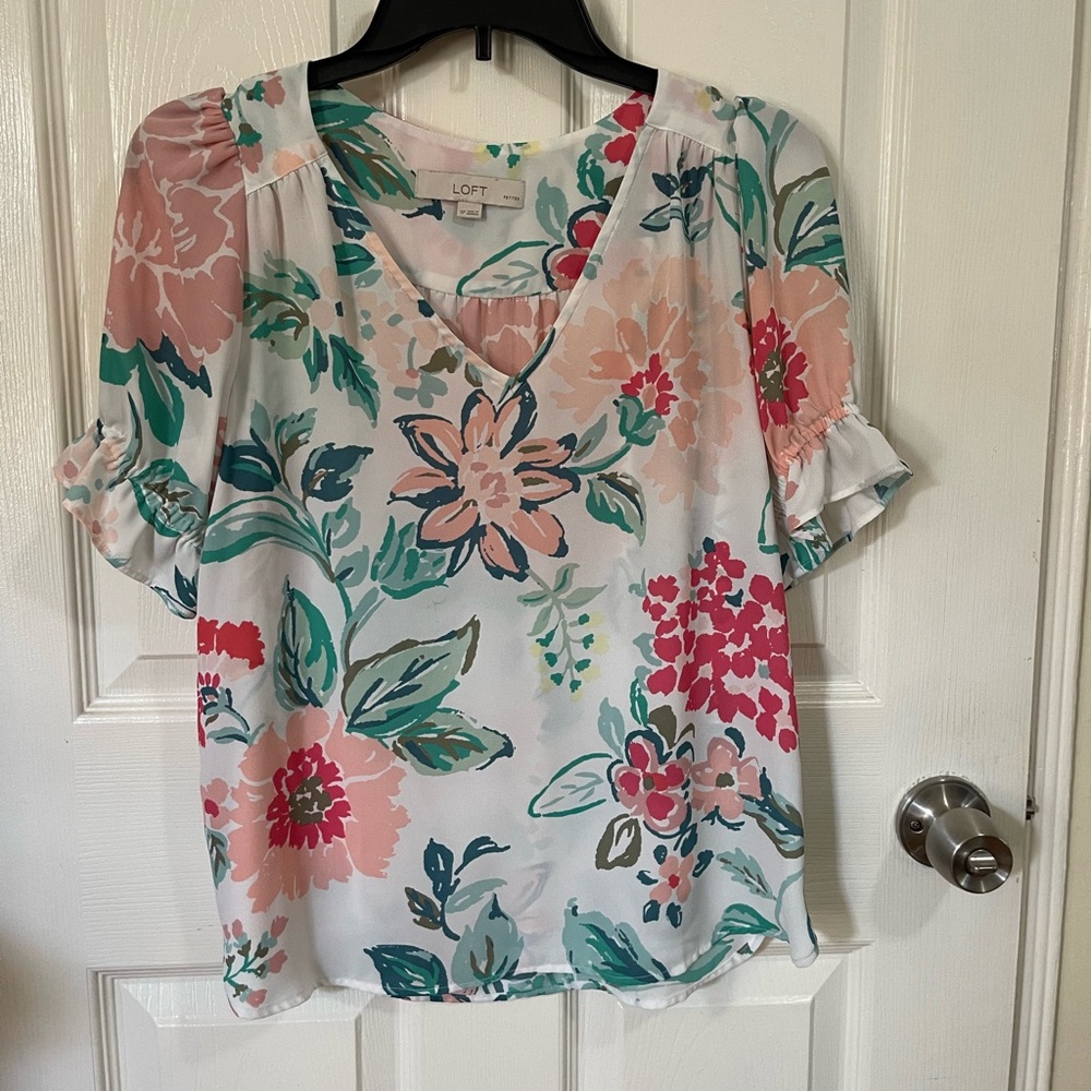 Loft floral blouse